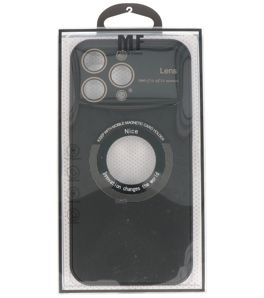 Custodia Prime Magsafe con protezione per fotocamera per iPhone 15 Pro Max nera
