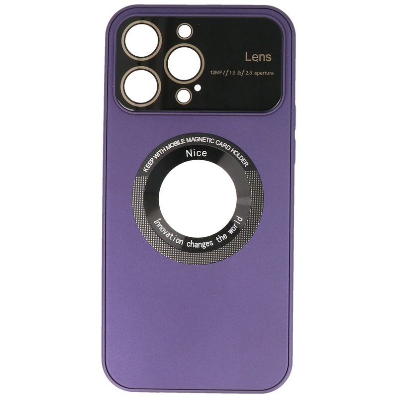 Funda Prime Magsafe con Protector de Cámara para iPhone 15 Pro Max Morado