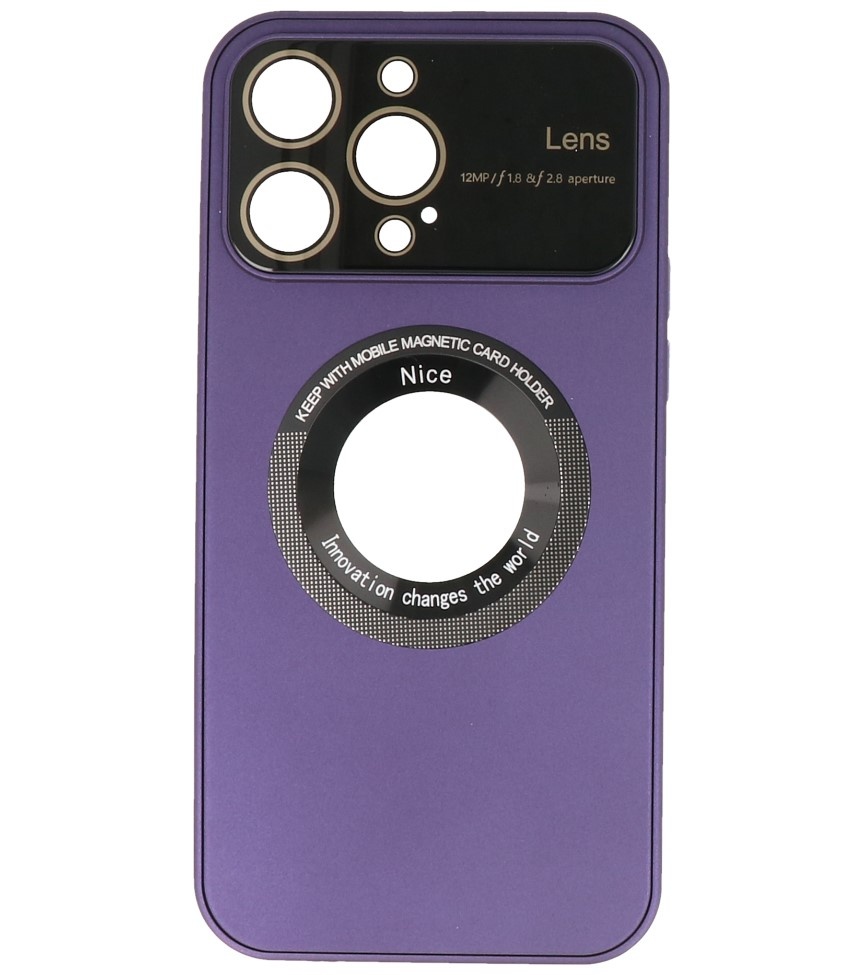 Custodia Prime Magsafe con protezione per fotocamera per iPhone 15 Pro Max viola