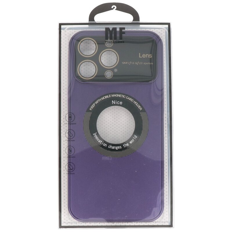 Funda Prime Magsafe con Protector de Cámara para iPhone 15 Pro Max Morado