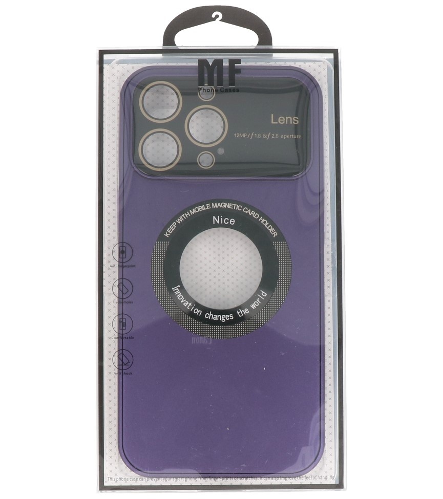Custodia Prime Magsafe con protezione per fotocamera per iPhone 15 Pro Max viola