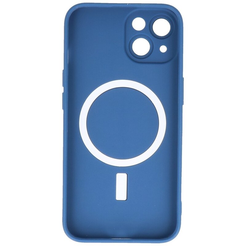 MagSafe Hoesje met Camera Beschermer voor iPhone 15 Navy