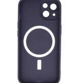 Custodia MagSafe con protezione per fotocamera per iPhone 15 viola notte