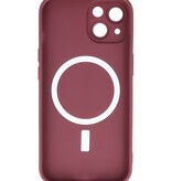 Étui MagSafe avec protecteur d'appareil photo pour iPhone 15 marron