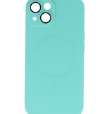 MagSafe Hoesje met Camera Beschermer voor iPhone 15 Turquoise