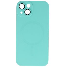 Étui MagSafe avec protecteur d'appareil photo pour iPhone 15 Turquoise