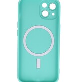 Étui MagSafe avec protecteur d'appareil photo pour iPhone 15 Turquoise