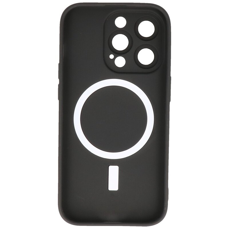 MagSafe Hoesje met Camera Beschermer voor iPhone 15 Pro Zwart