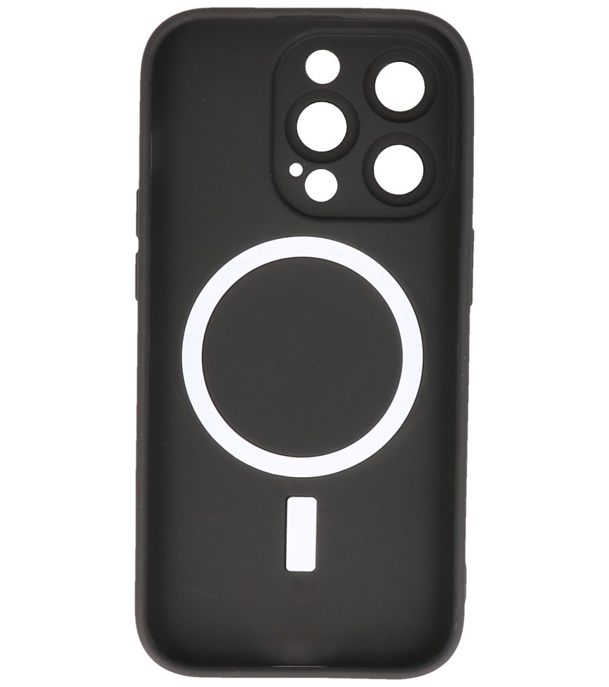 Étui MagSafe avec protecteur d'appareil photo pour iPhone 15 Pro noir