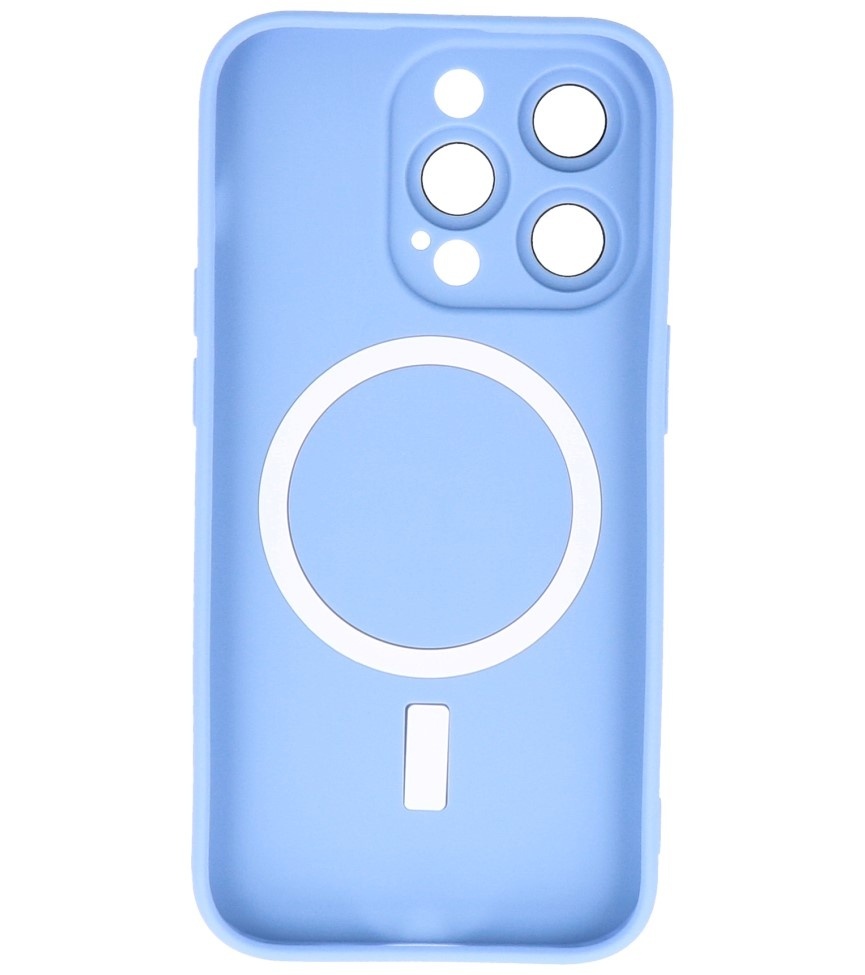 Custodia MagSafe con protezione per fotocamera per iPhone 15 Pro Blu
