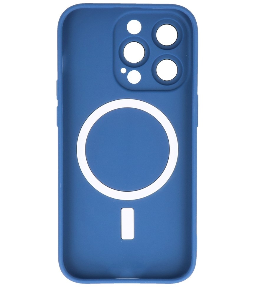 Funda MagSafe con protector de cámara para iPhone 15 Pro Azul marino