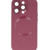 MagSafe Hoesje met Camera Beschermer voor iPhone 15 Pro Bruin