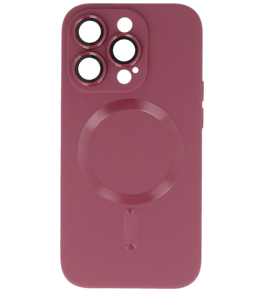 Custodia MagSafe con protezione per fotocamera per iPhone 15 Pro Marrone
