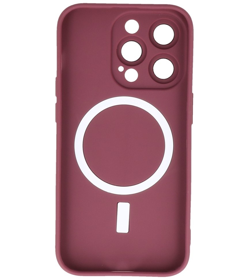 Étui MagSafe avec protecteur d'appareil photo pour iPhone 15 Pro marron
