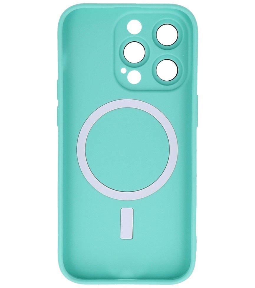 Étui MagSafe avec protecteur d'appareil photo pour iPhone 15 Pro Turquoise