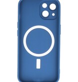 Étui MagSafe avec protecteur d’appareil photo pour iPhone 15 Plus, bleu marine