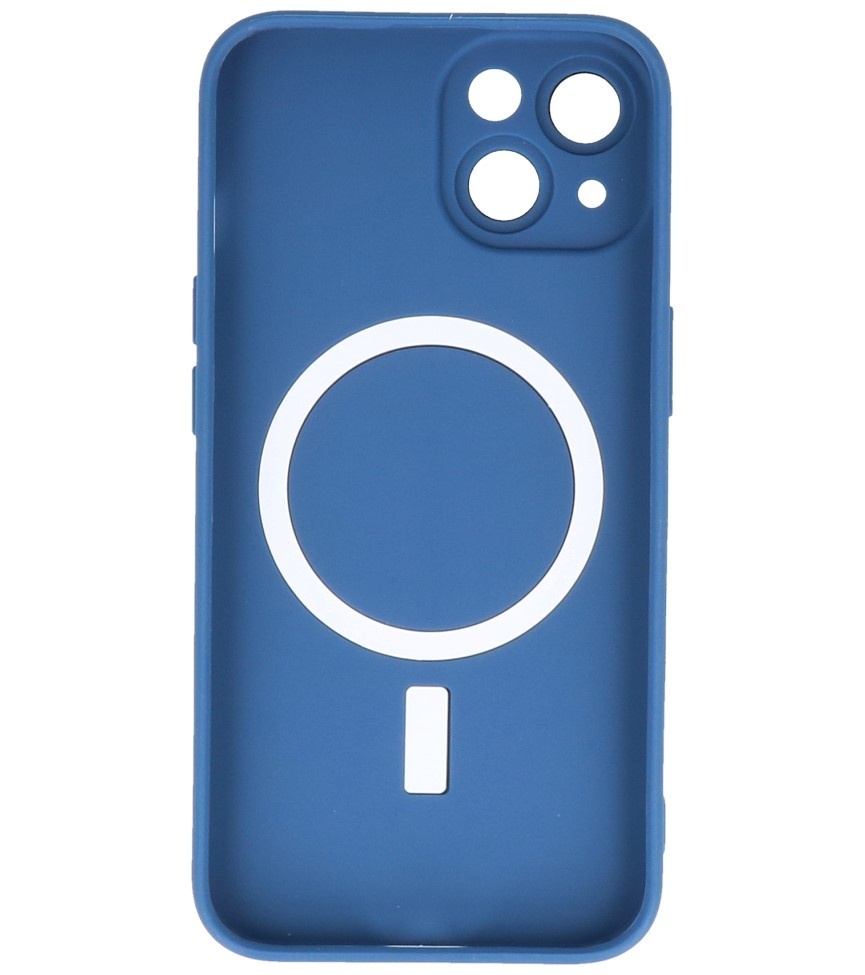 Étui MagSafe avec protecteur d’appareil photo pour iPhone 15 Plus, bleu marine