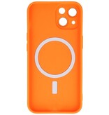 MagSafe Hoesje met Camera Beschermer voor iPhone 15 Plus Oranje