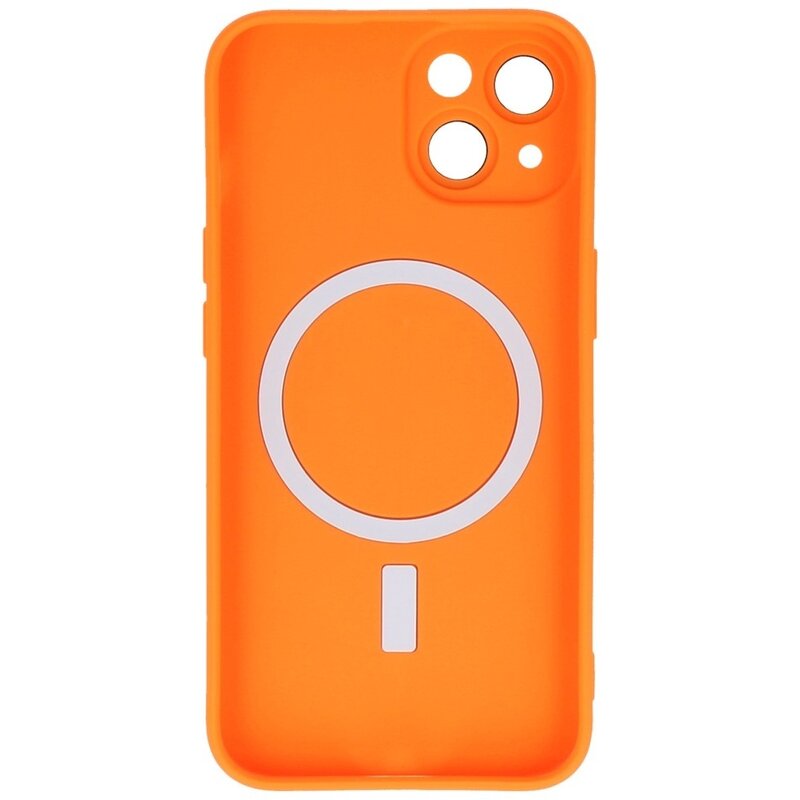 Funda MagSafe con Protector de Cámara para iPhone 15 Plus Naranja