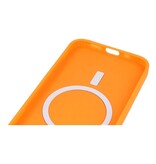 Funda MagSafe con Protector de Cámara para iPhone 15 Plus Naranja