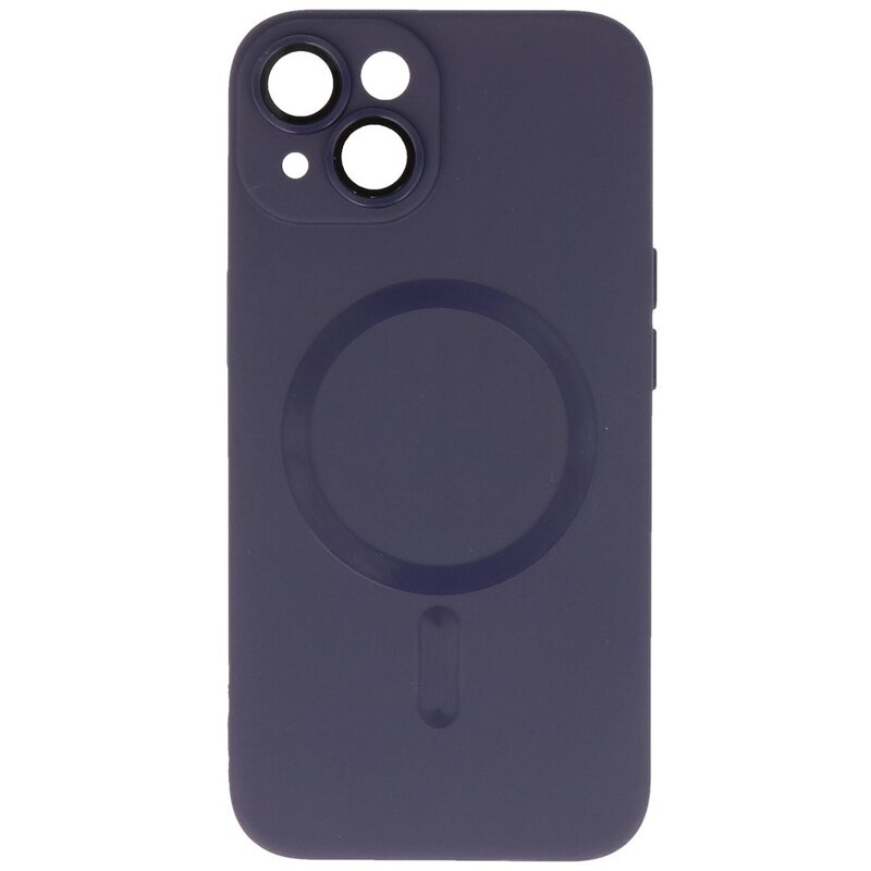 Étui MagSafe avec protecteur d'appareil photo pour iPhone 15 Plus, violet nuit