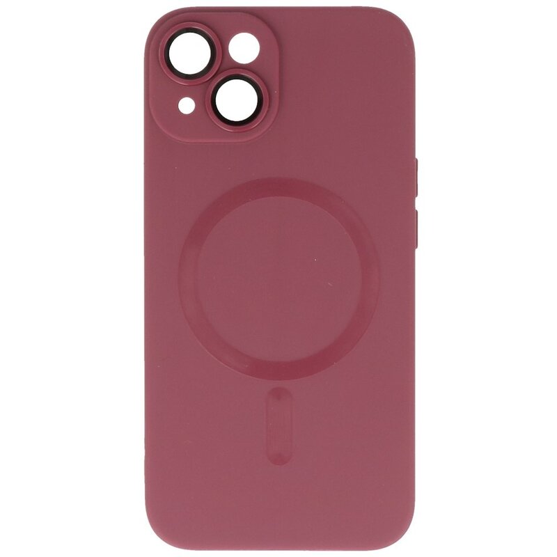 Custodia MagSafe con protezione per fotocamera per iPhone 15 Plus Marrone