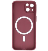 Funda MagSafe con Protector de Cámara para iPhone 15 Plus Marrón