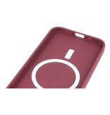 Custodia MagSafe con protezione per fotocamera per iPhone 15 Plus Marrone