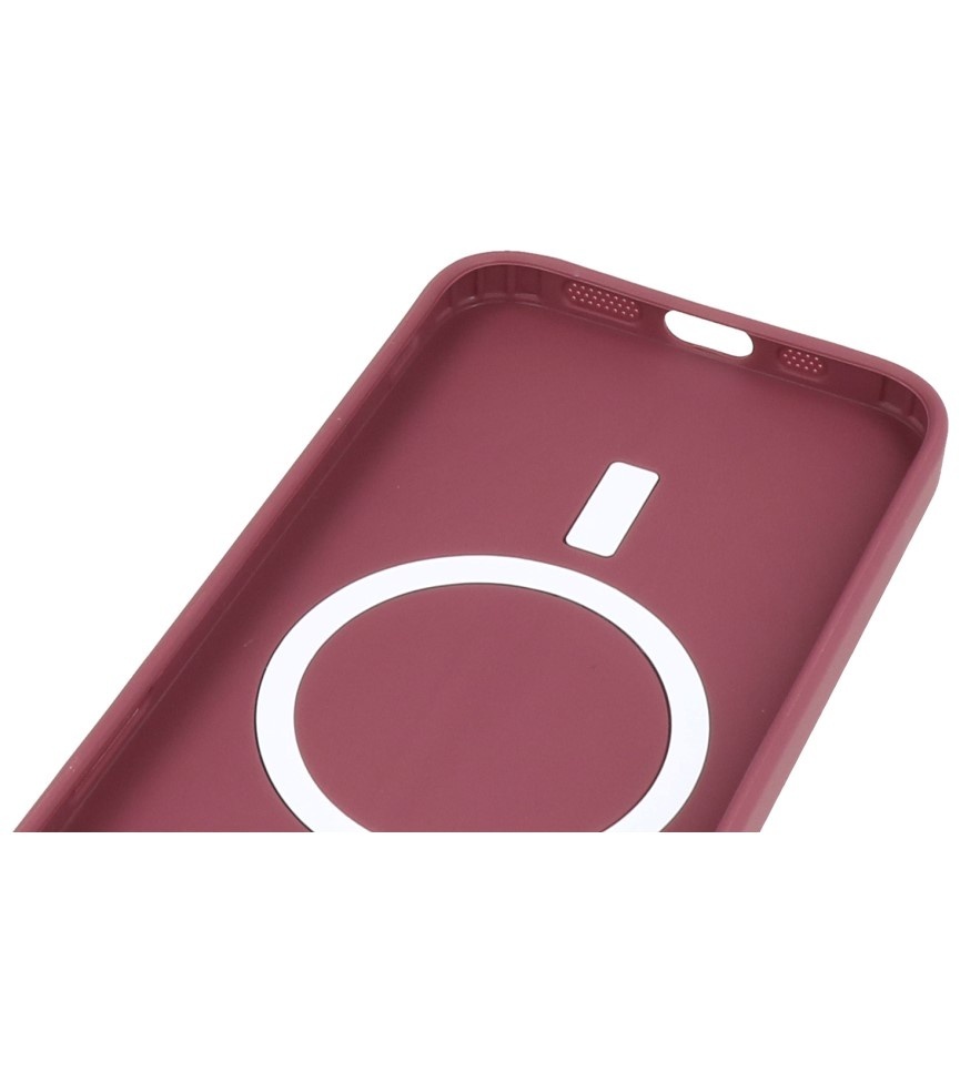 Étui MagSafe avec protecteur d'appareil photo pour iPhone 15 Plus marron