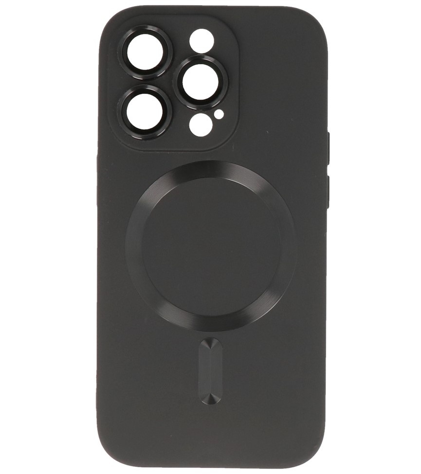 Funda MagSafe con protector de cámara para iPhone 15 Pro Max Negro