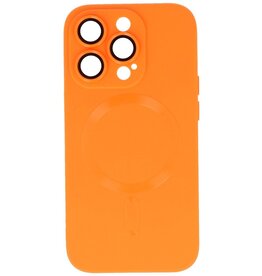 Funda MagSafe con Protector de Cámara para iPhone 15 Pro Max Naranja