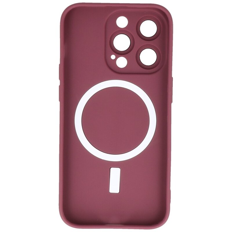 Étui MagSafe avec protecteur d'appareil photo pour iPhone 15 Pro Max marron