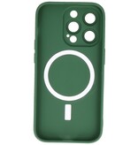MagSafe Hoesje met Camera Beschermer voor iPhone 15 Pro Max Donker Groen