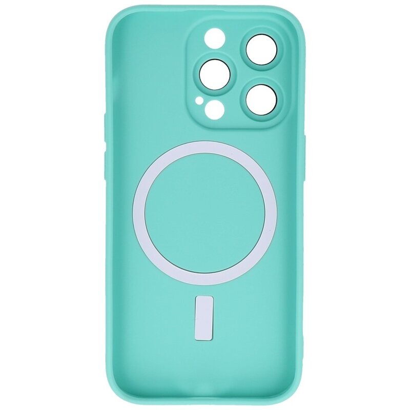 Étui MagSafe avec protecteur d'appareil photo pour iPhone 15 Pro Max Turquoise