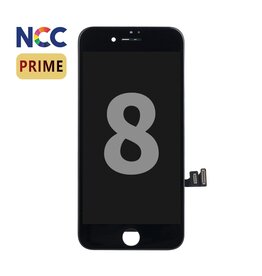 NCC Prime incell LCD-montering til iPhone 8 - SE 2020 - SE 2022 Sort + Gratis MF fuld glas