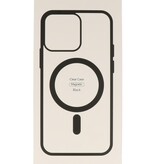 Fashion Farve-Transparent Magsafe Cover til iPhone 15 Plus Sort