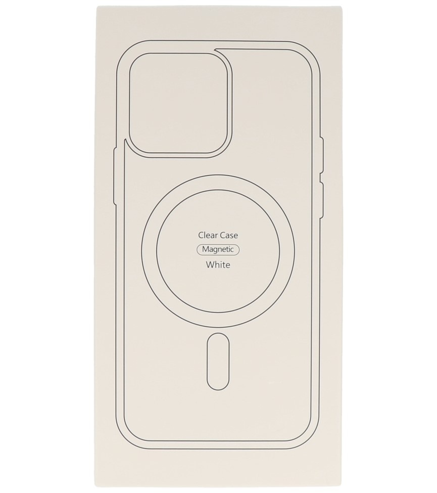 Custodia Magsafe trasparente e alla moda per iPhone 15 Plus bianca