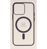 Modische farbtransparente Magsafe-Hülle für iPhone 15 Plus Nachtviolett