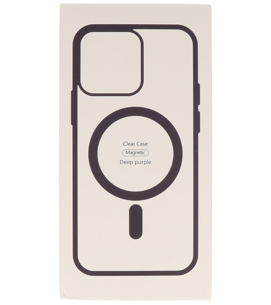 Modische farbtransparente Magsafe-Hülle für iPhone 15 Plus Nachtviolett