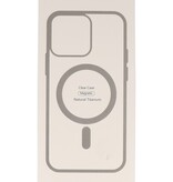 Étui Magsafe transparent de couleur tendance pour iPhone 15 Plus, gris