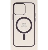 Coque Magsafe transparente couleur tendance pour iPhone 7 - 8 - SE 2020 - SE 2022 Violet nuit