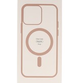 Coque Magsafe transparente couleur tendance pour iPhone 7 - 8 - SE 2020 - SE 2022 Rose