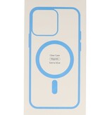 Étui Magsafe Transparent de Couleur de Mode pour iPhone Xs - X Bleu