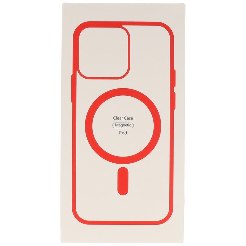 Funda Magsafe Color-Transparente de Moda para iPhone XR Rojo