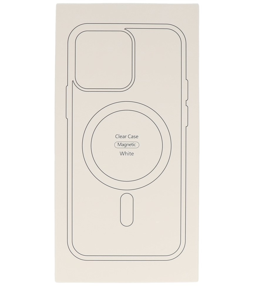 Étui Magsafe transparent de couleur tendance pour iPhone Xs Max blanc