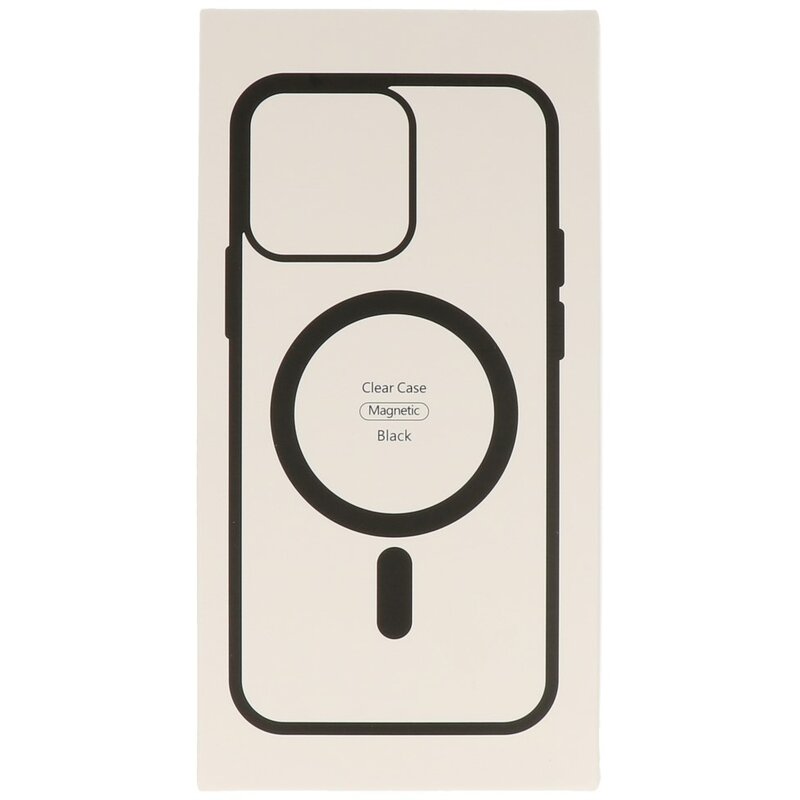 Custodia Magsafe trasparente e alla moda per iPhone 11 nera