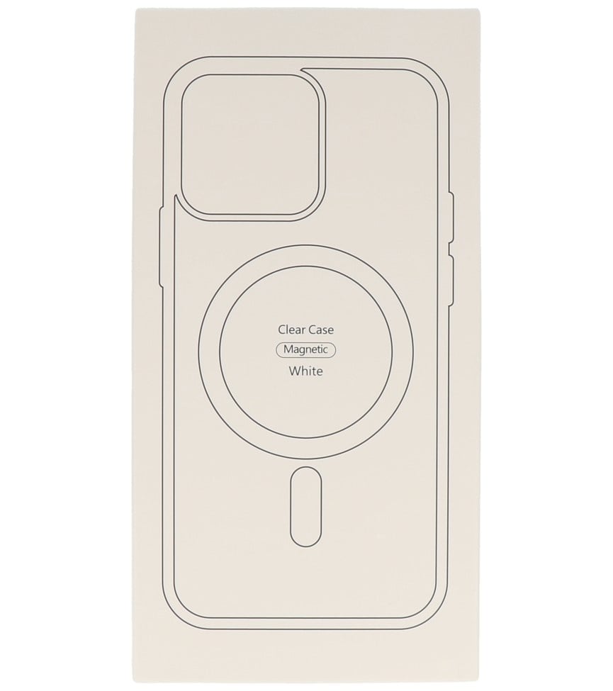 Étui Magsafe transparent de couleur tendance pour iPhone 12 - 12 Pro blanc