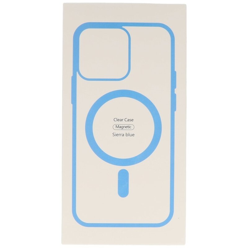 Étui Magsafe transparent de couleur tendance pour iPhone 12 Mini, bleu
