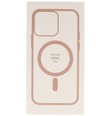Custodia Magsafe trasparente e alla moda per iPhone 13 rosa