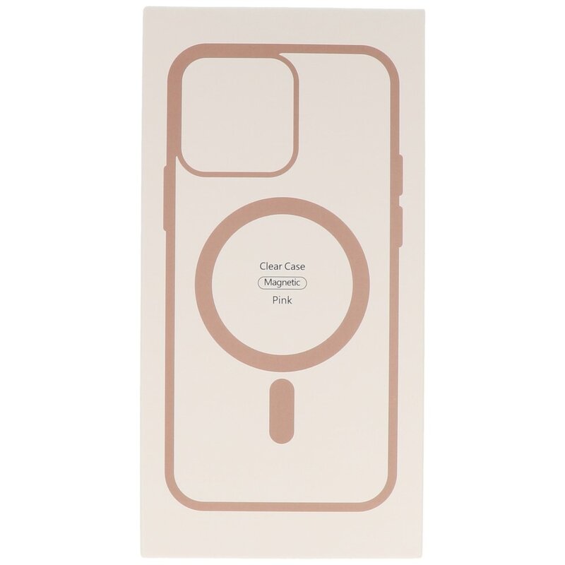 Custodia Magsafe trasparente e alla moda per iPhone 13 rosa